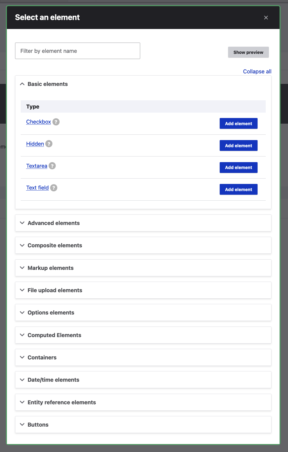 ORION Webform: Adding fields